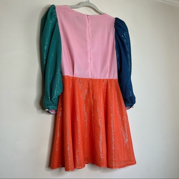 Olivia Rubin Amber Dress in Colorblock Sequins - Picture 12 of 16